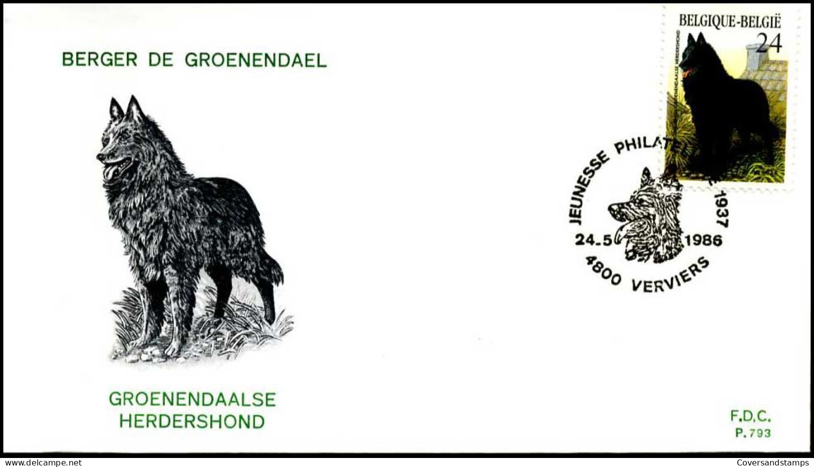 - 2215 - FDC - Belgische Honderassen    - 1981-1990