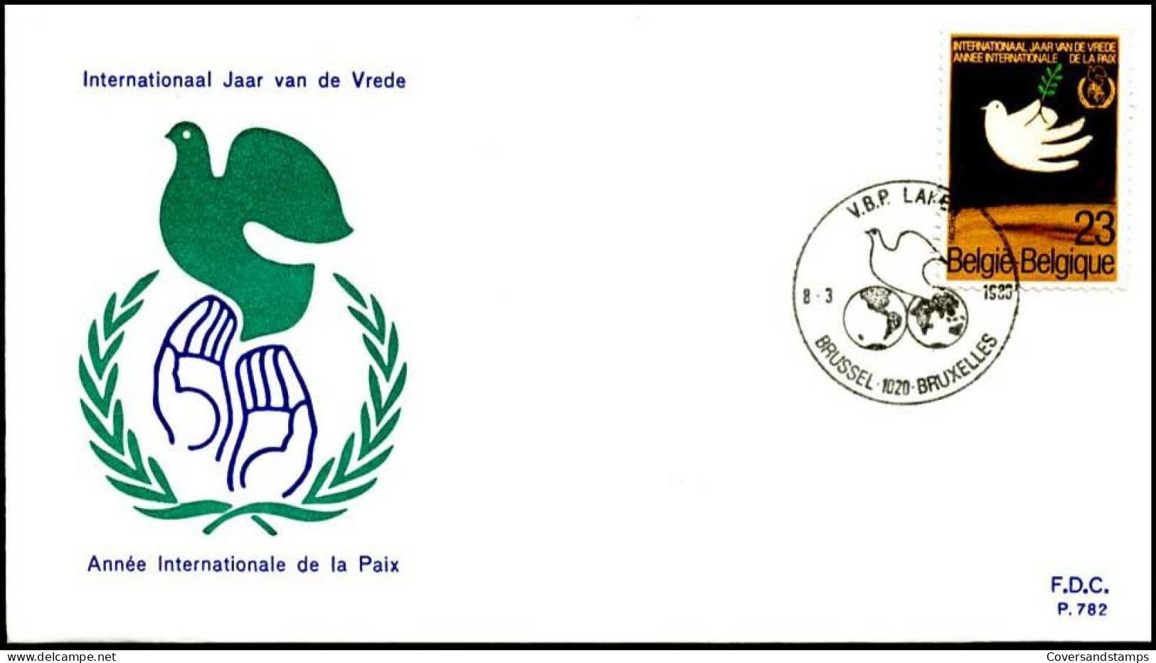 - 2202 - FDC - Internationaal Jaar Van De Vrede - 1981-1990