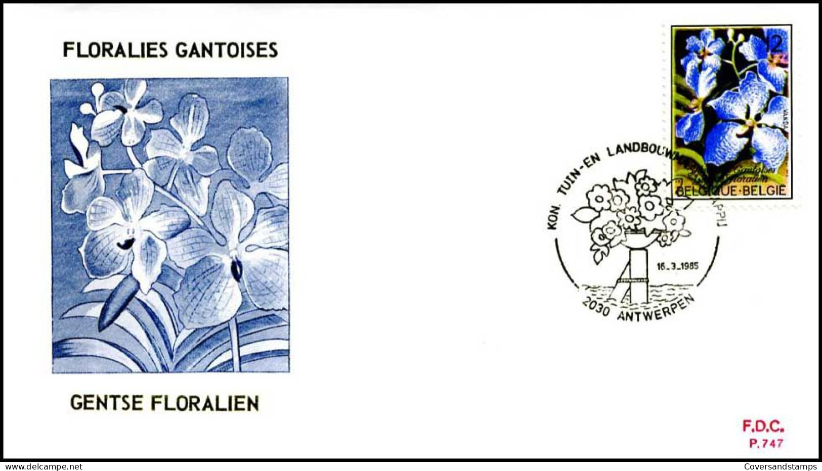 - 2163 - FDC - Gentse Floraliën VII    - 1981-1990