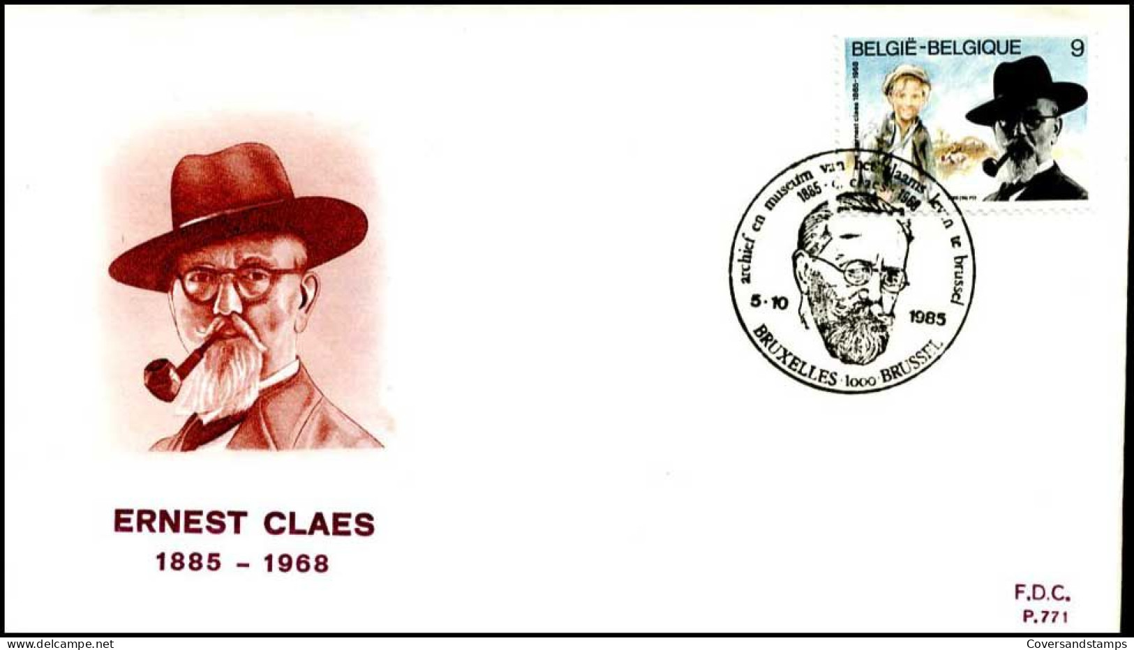 - 2191 - FDC - Ernest Claes (1885-1968)    - 1981-1990