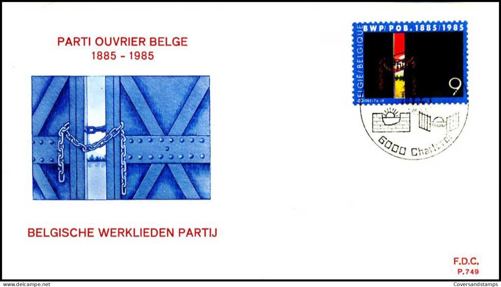 - 2167 - FDC - Belgische Werkliedenpartij    - 1981-1990