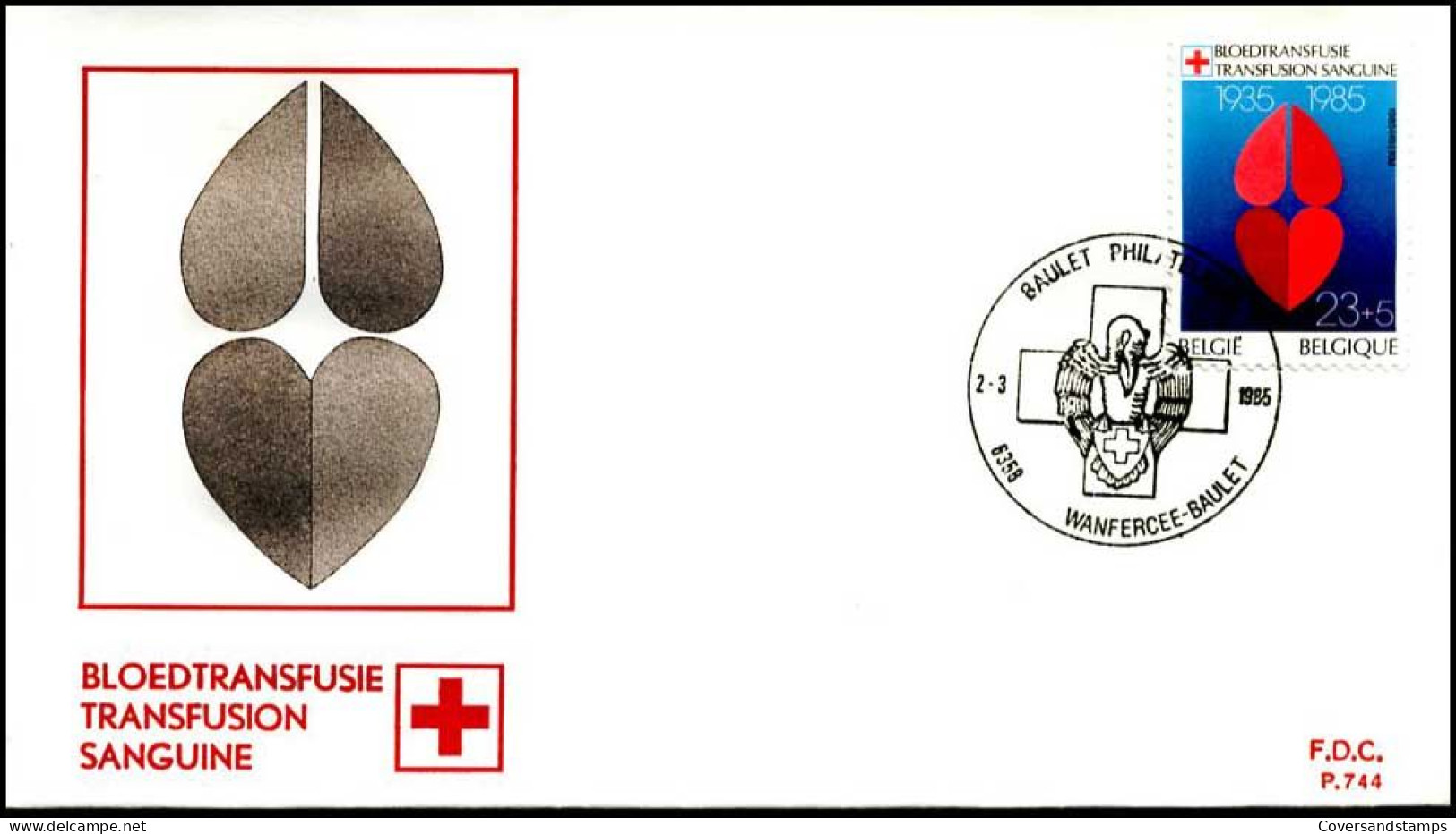 - 2162 - FDC - Het Belgische Rode Kruis    - 1981-1990