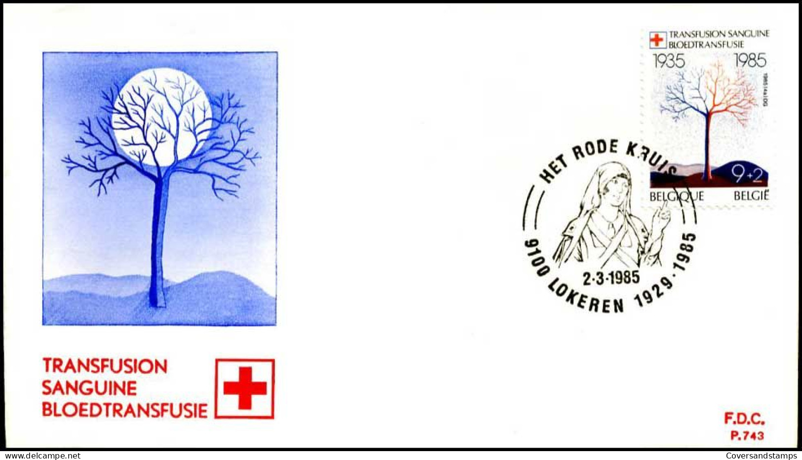 - 2161 - FDC - Het Belgische Rode Kruis    - 1981-1990