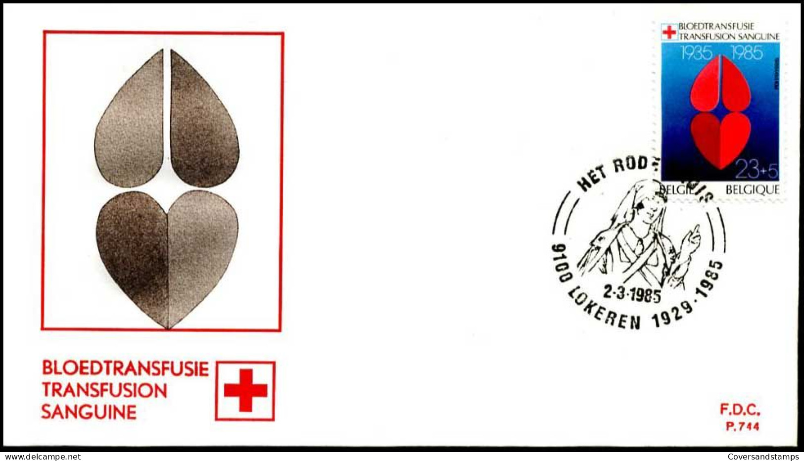 - 2162 - FDC - Het Belgische Rode Kruis    - 1981-1990