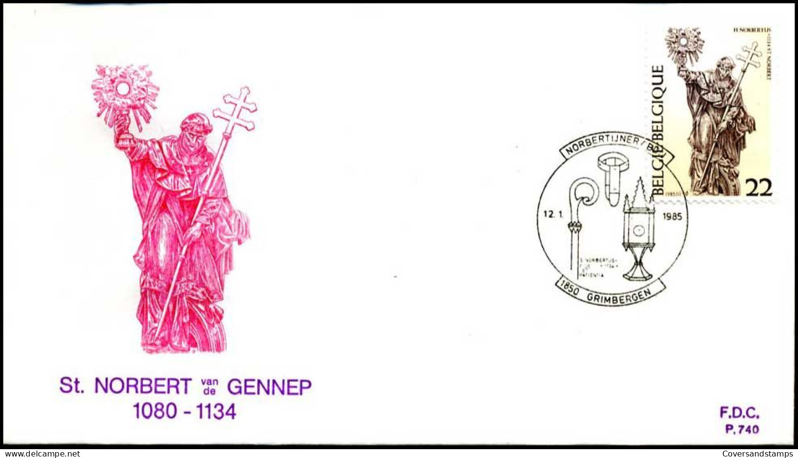 - 2156 - FDC - Norbert De Gennep (1080-1134)    - 1981-1990