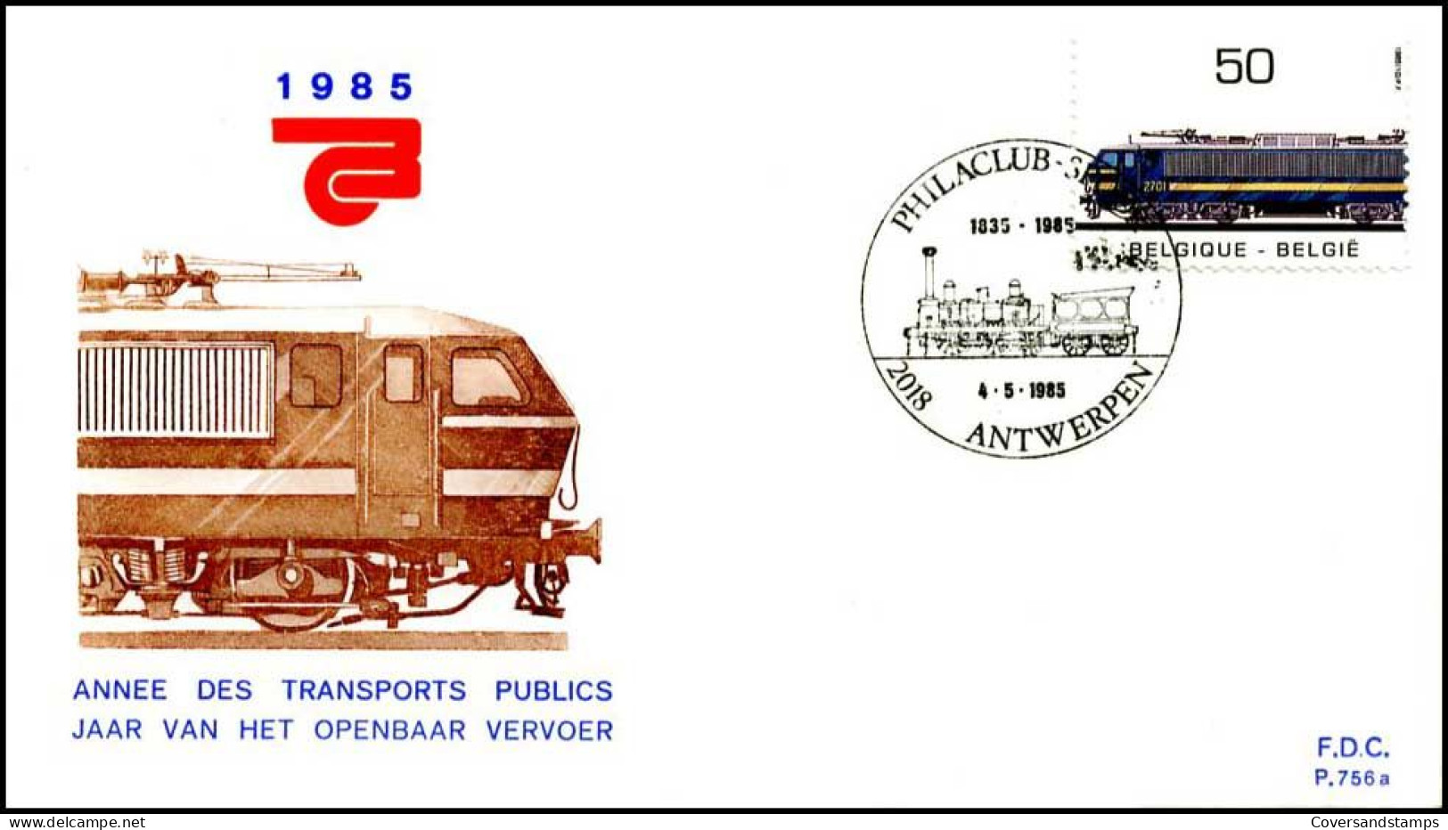 - 2174 - FDC - Jaar Van Het Openbaar Vervoer    - 1981-1990