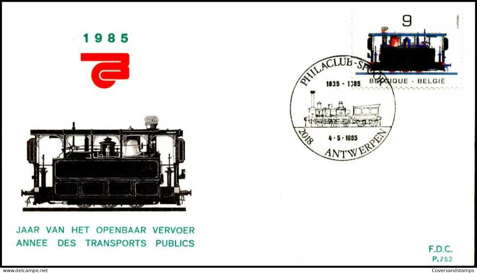 - 2170 - FDC - Jaar Van Het Openbaar Vervoer    - 1981-1990