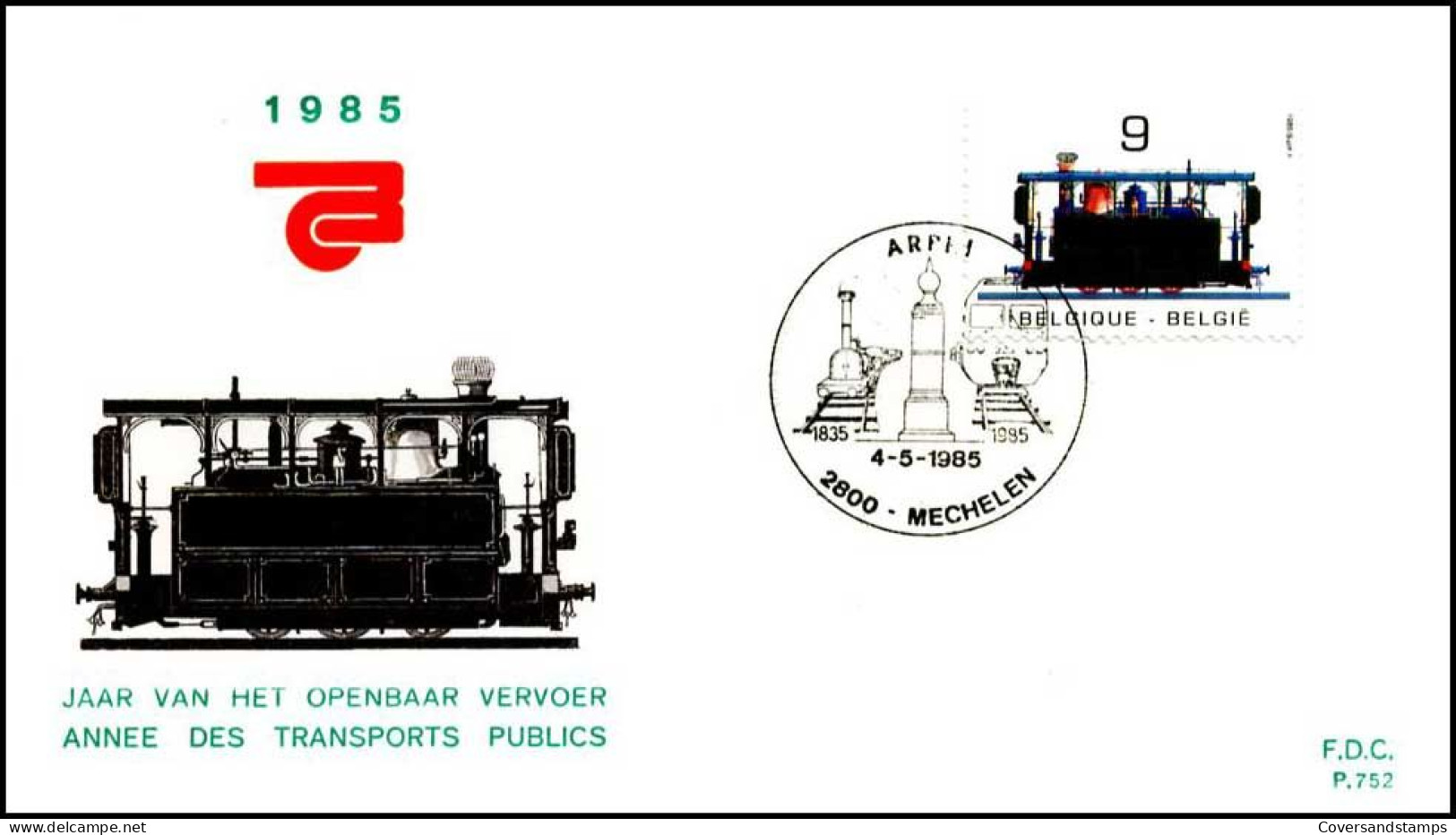 - 2170 - FDC - Jaar Van Het Openbaar Vervoer    - 1981-1990