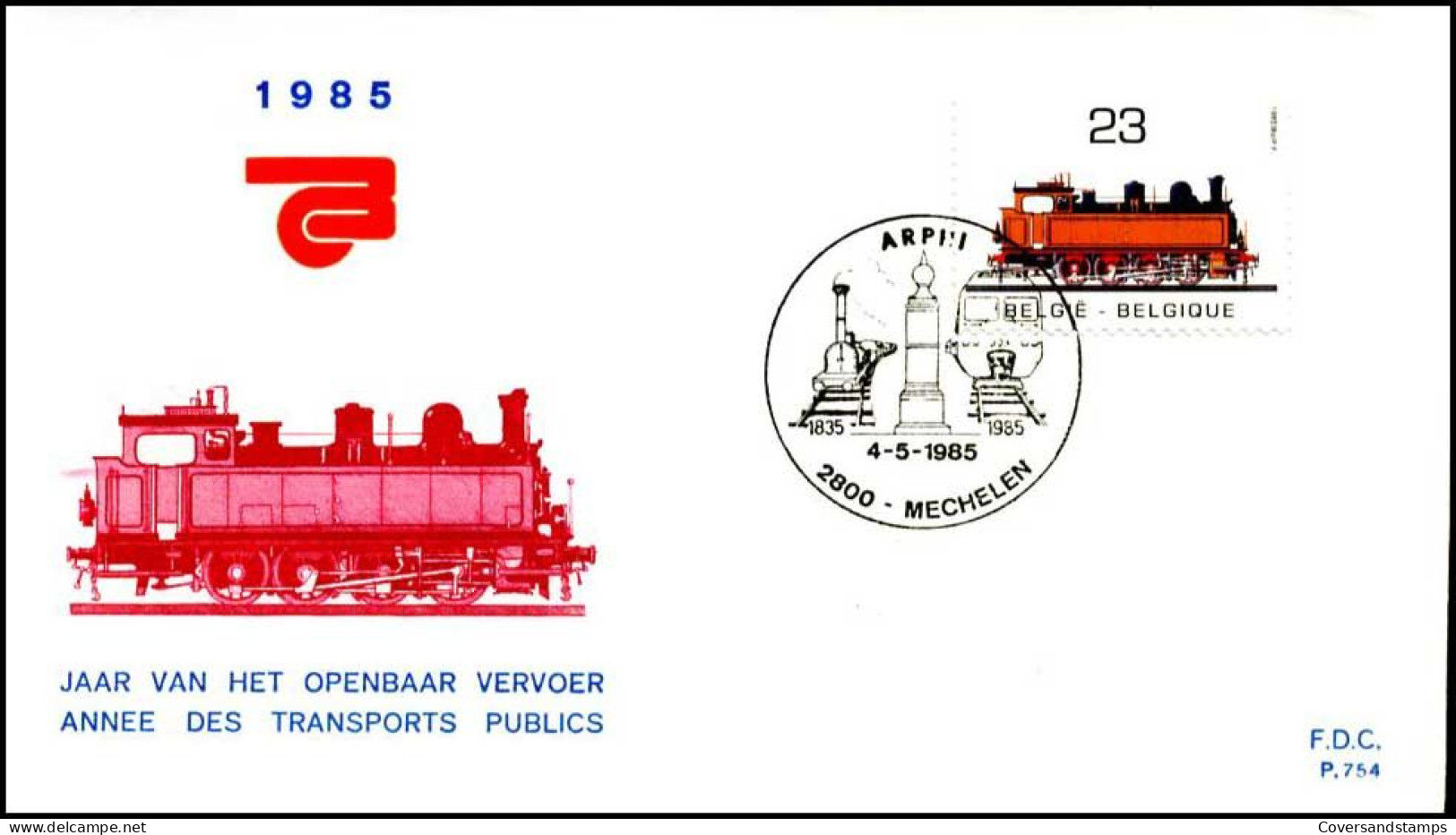 - 2172 - FDC - Jaar Van Het Openbaar Vervoer    - 1981-1990