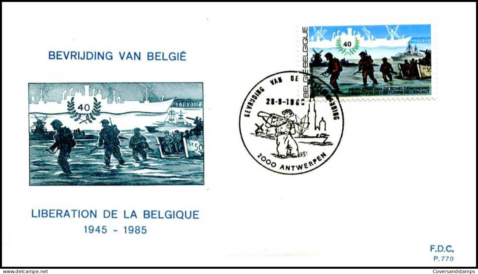 - 2188 - FDC - Bevrijding    - 1981-1990