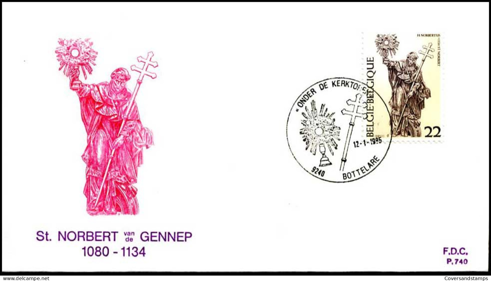 - 2156 - FDC - Norbert De Gennep (1080-1134)    - 1981-1990