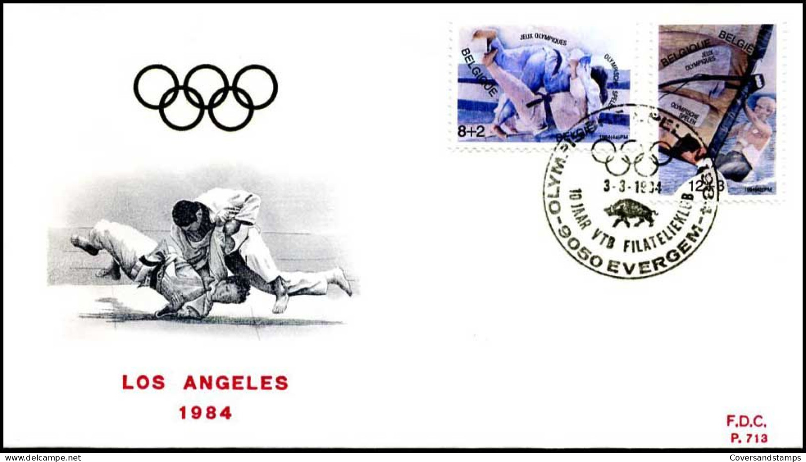 - 2119/20 - FDC - Olympische Spelen Los Angeles    - 1981-1990