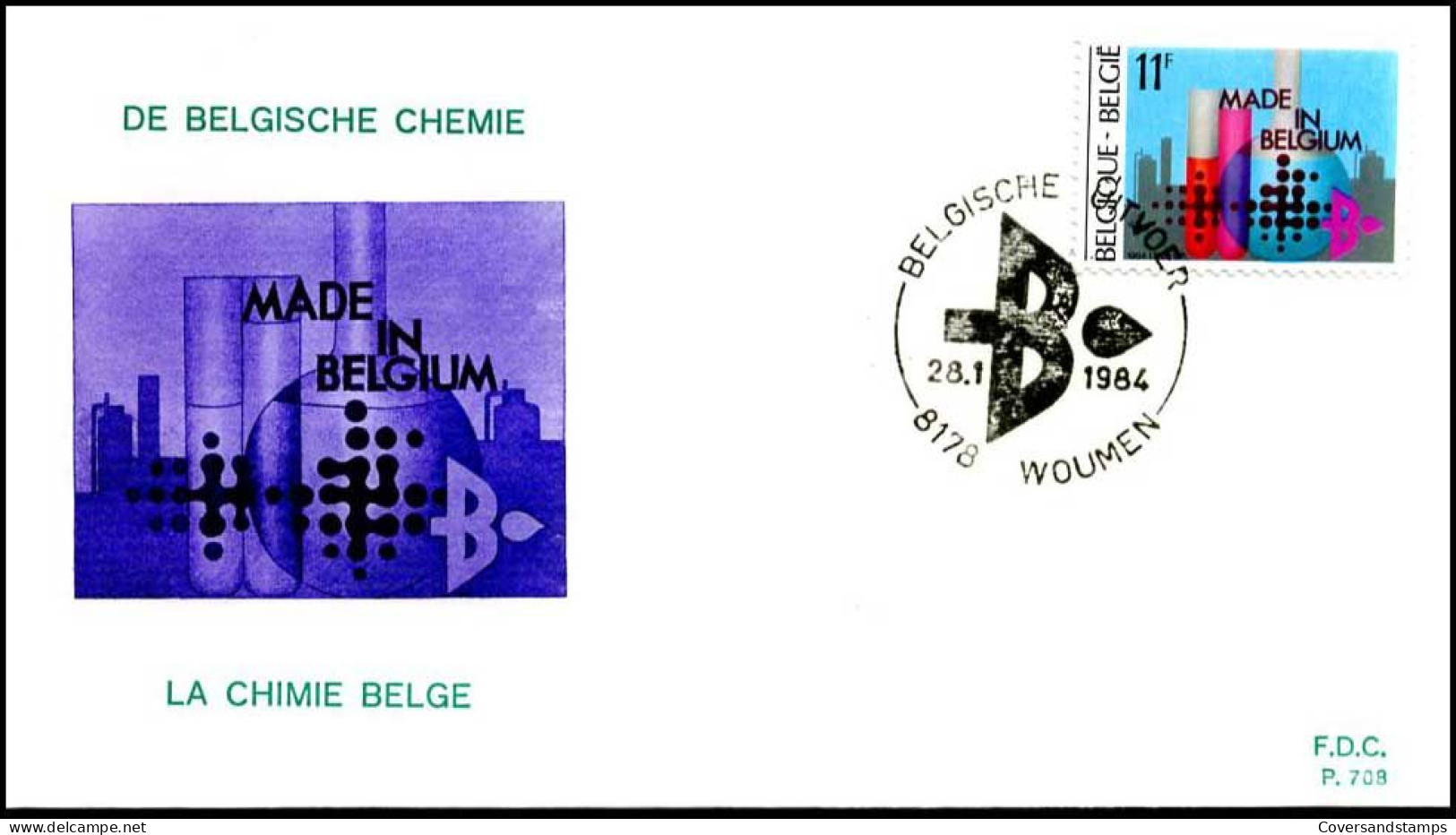 - 2115 - FDC - ""MADE IN BELGIUM II""    - 1981-1990