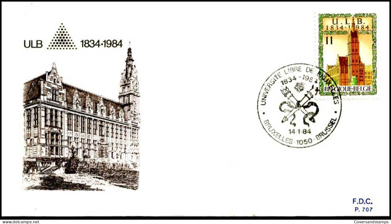- 2112 - FDC - ""Université Libre De Bruxelles""    - 1981-1990