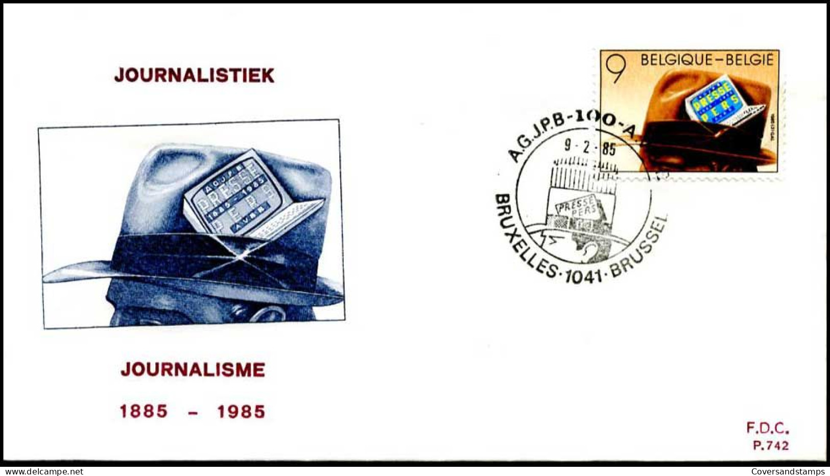 - 2158 - FDC - Journalistiek    - 1981-1990