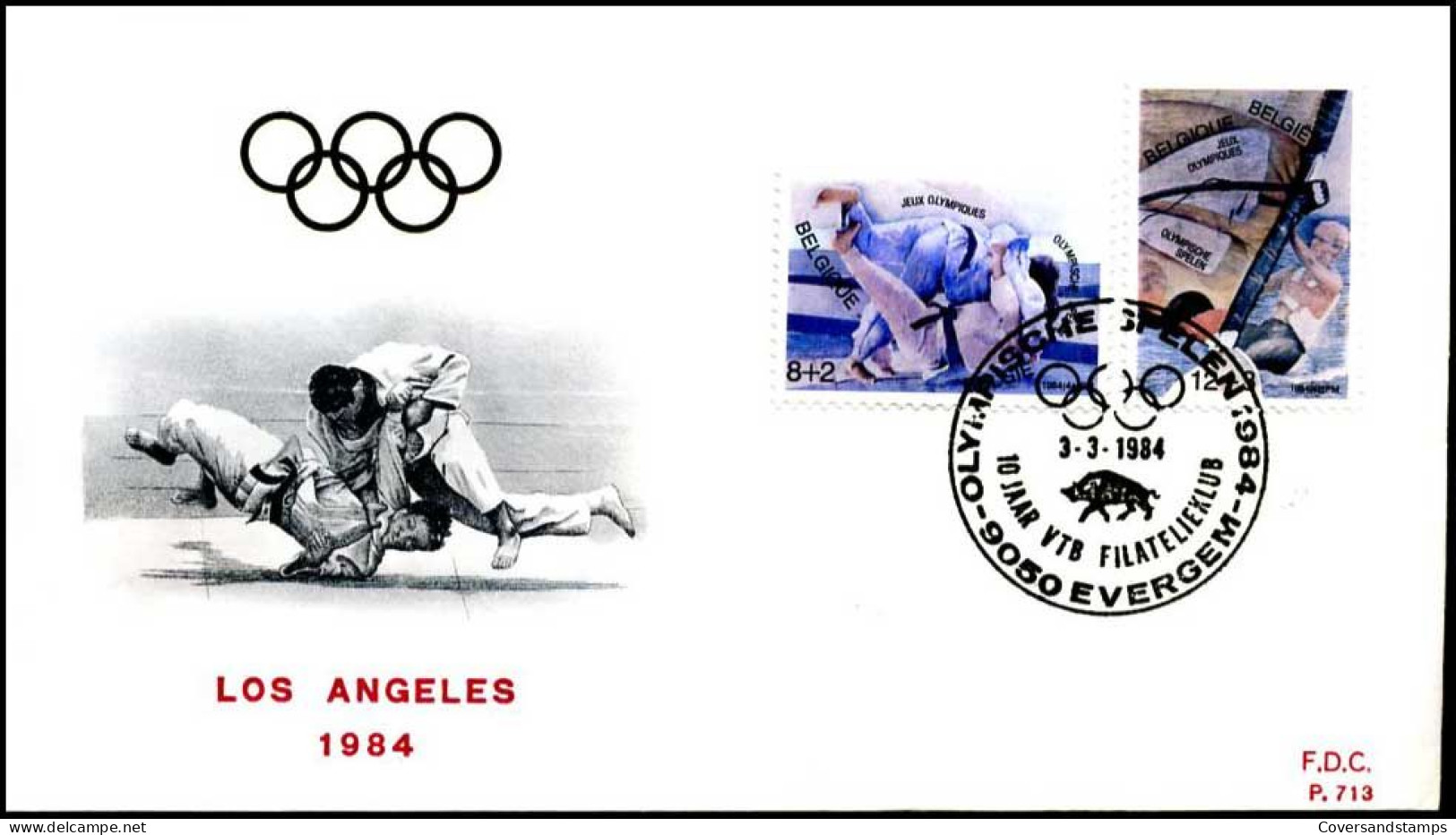 - 2119/20 - FDC - Olympische Spelen Los Angeles    - 1981-1990