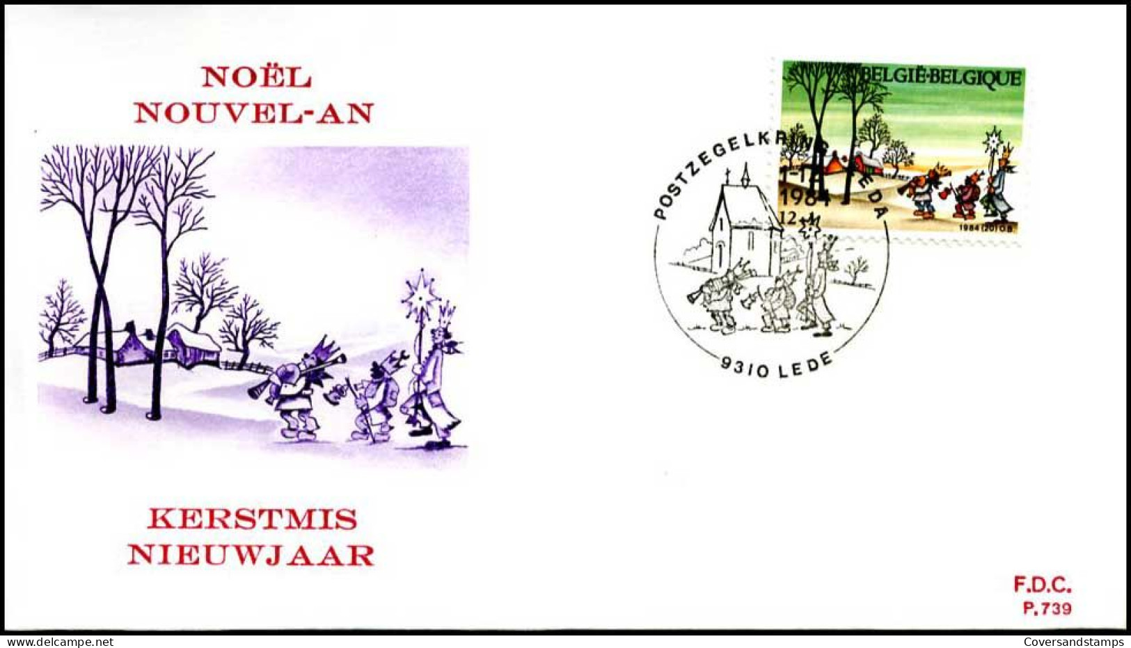 - 2155 - FDC - Kerstmis    - 1981-1990