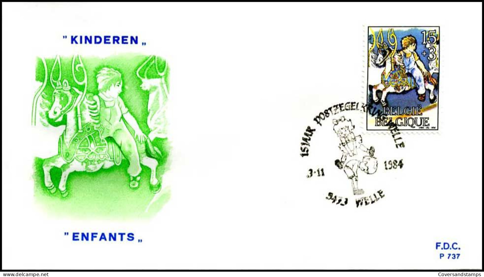 - 2153 - FDC - Kinderen    - 1981-1990