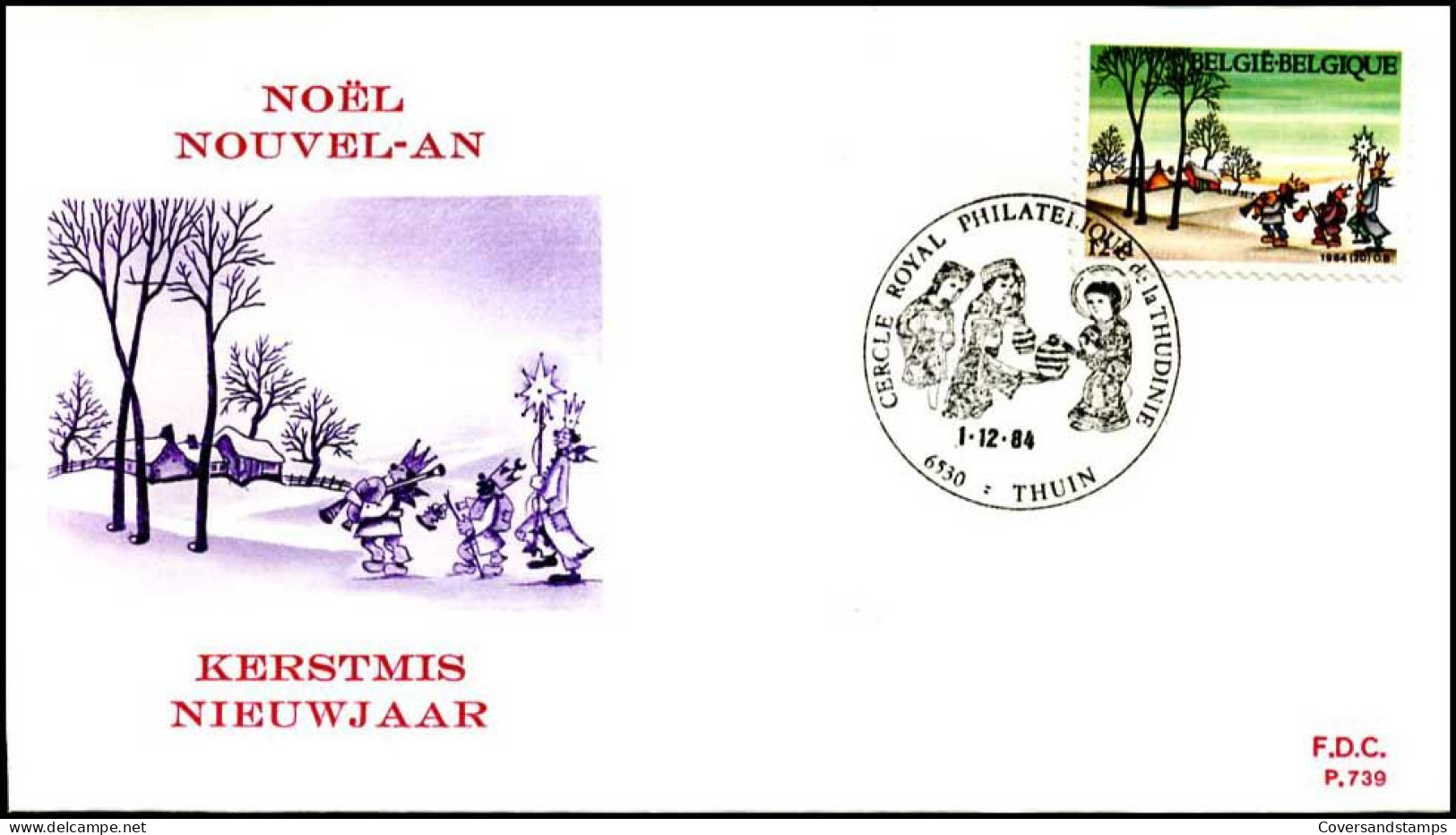 - 2155 - FDC - Kerstmis    - 1981-1990