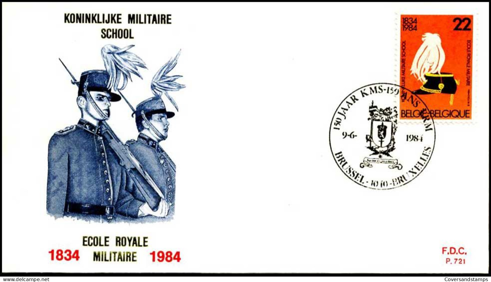 - 2134 - FDC - Militaire School    - 1981-1990