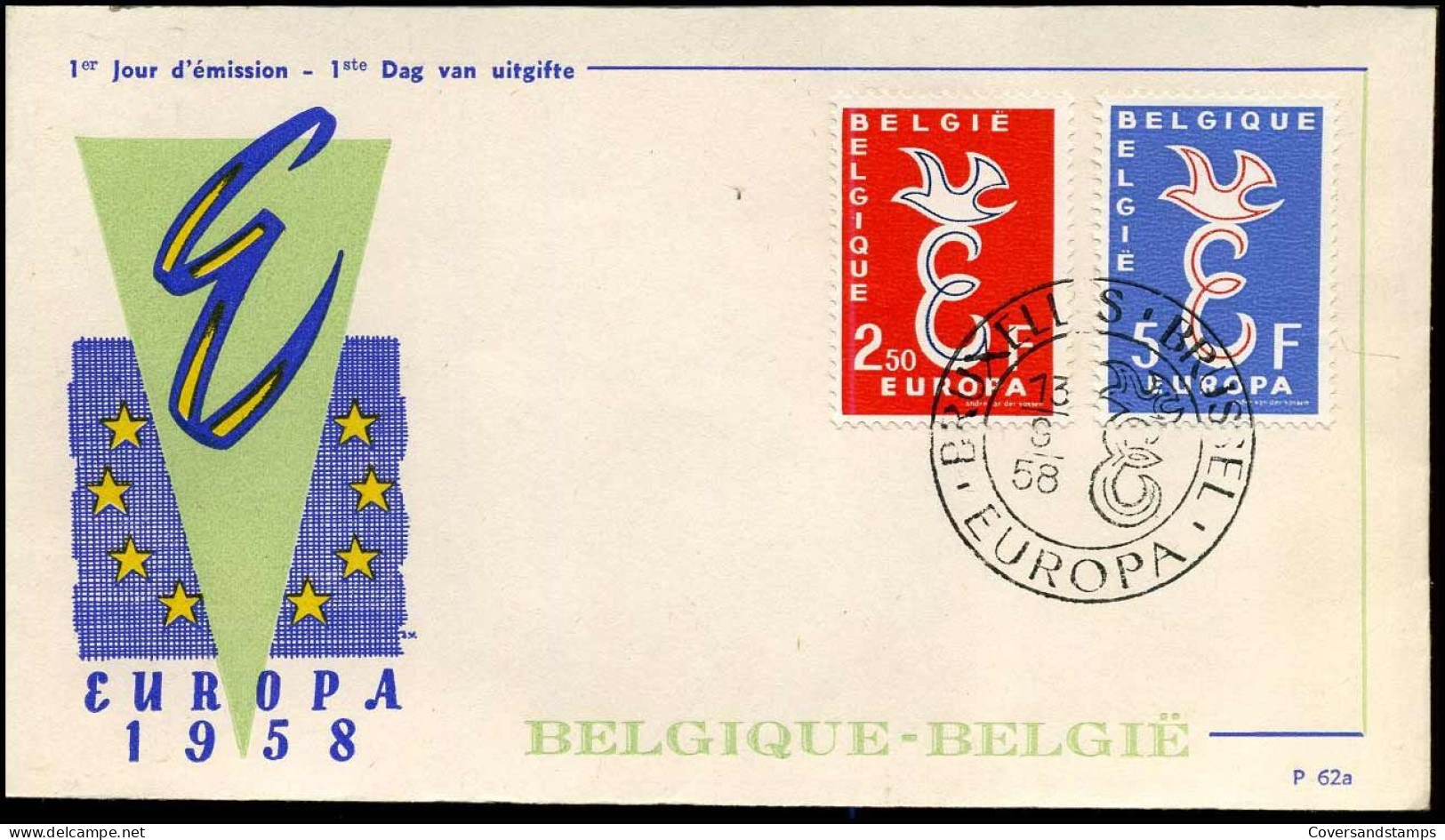 FDC - 1064/65 Europa CEPT - Stempel : Bruxelles-Brussel - 1951-1960