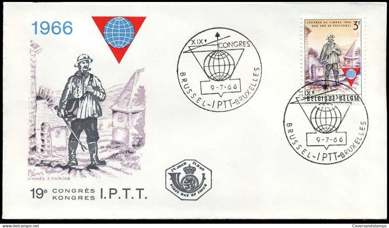 België - FDC -1381 Dag Van De Postzegel   --  Stempel : Brussel-Bruxelles - 1961-1970