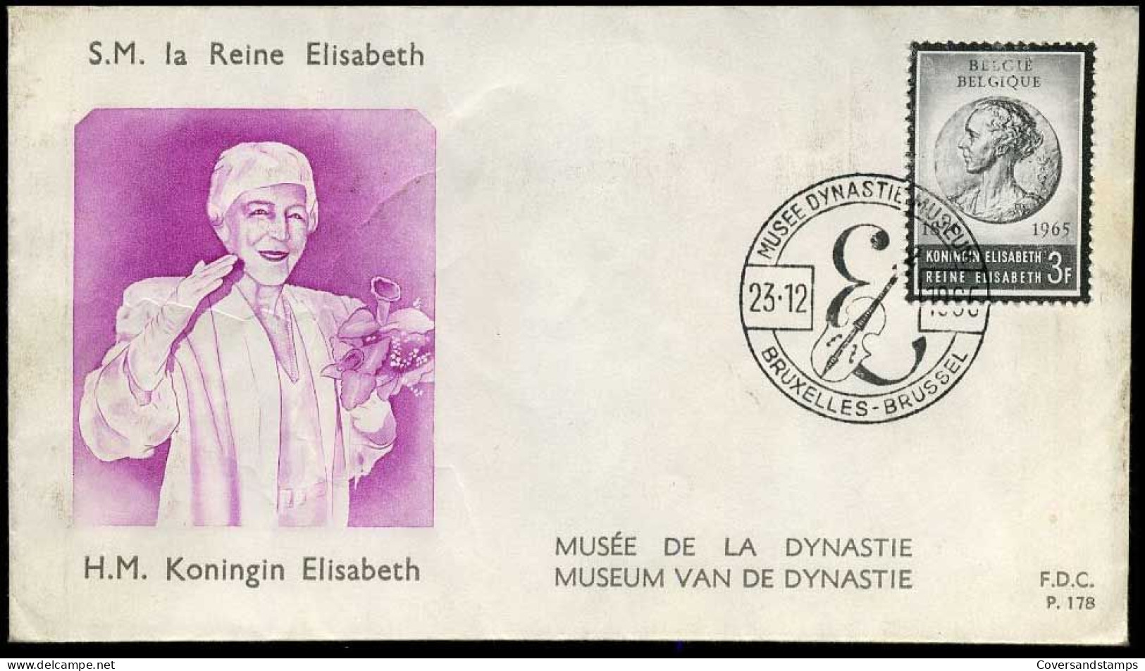 België - FDC -1359 Koningin Elisabeth   --  Stempel : Bruxelles-Brussel - 1961-1970