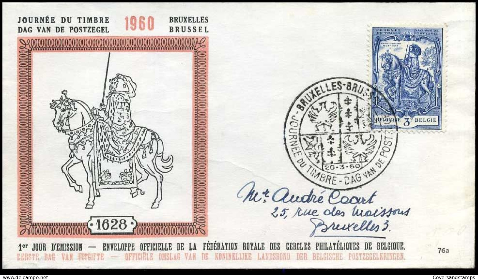 België - FDC -1121 Dag Van De Postzegel 1960   --  Stempel Bruxelles-Brussel - 1951-1960