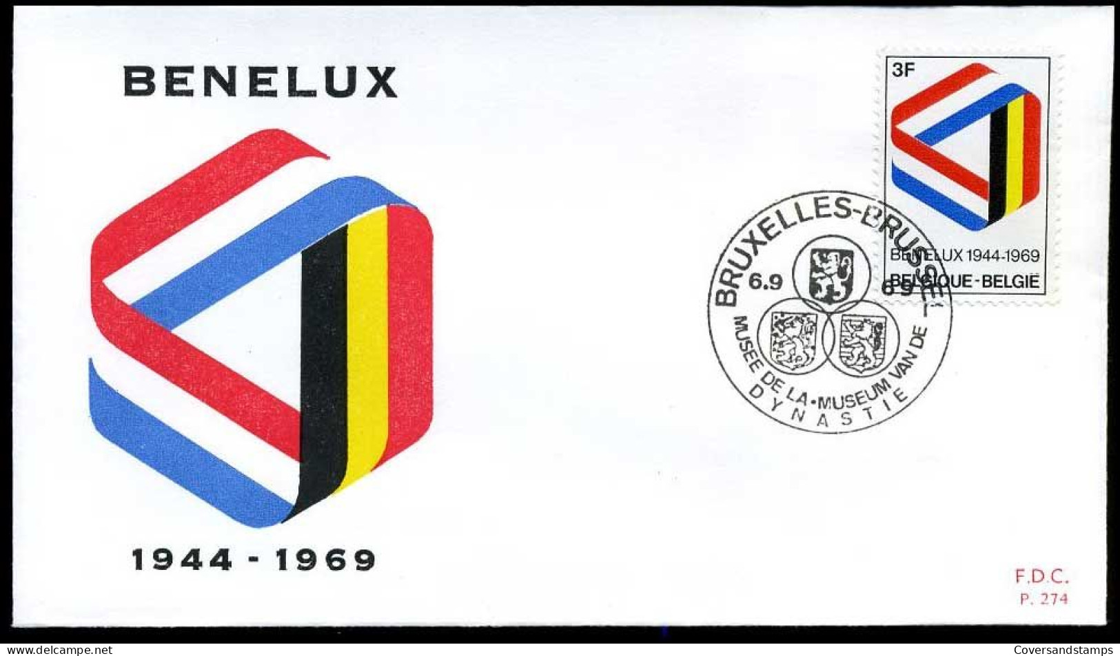 België - FDC -1500 25 Jaar Benelux --  Stempel : Bruxelles-Brussel - 1961-1970