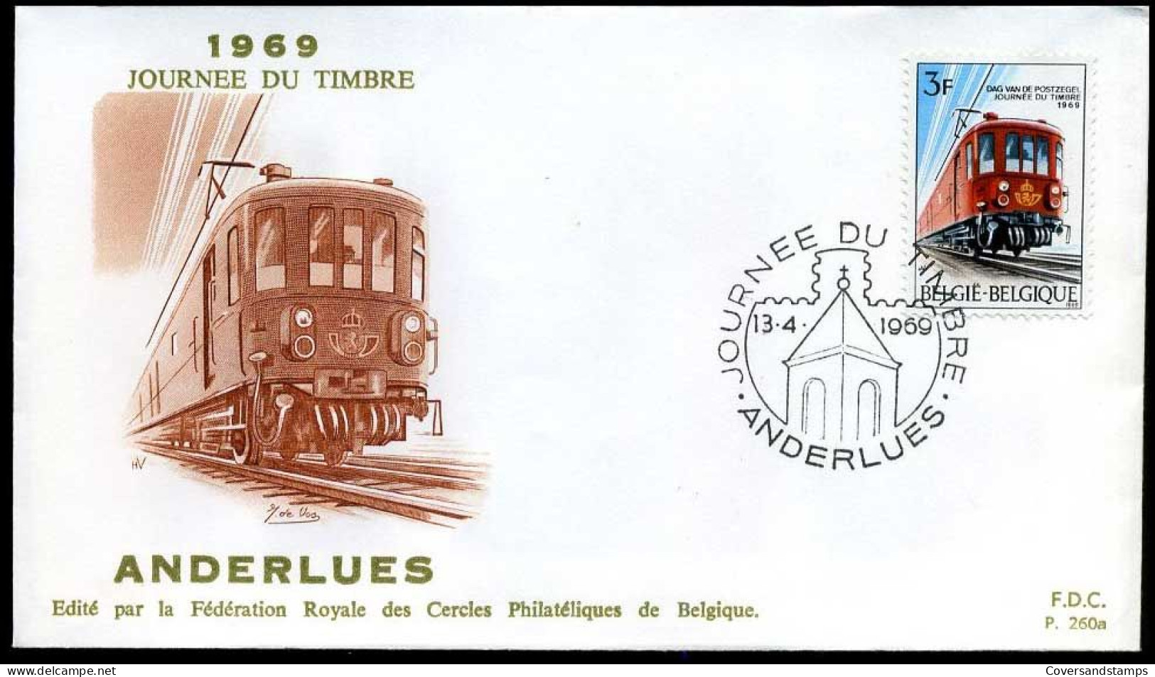 België - FDC -1488 Dag Van De Postzegel  --  Stempel : Anderlues - 1961-1970