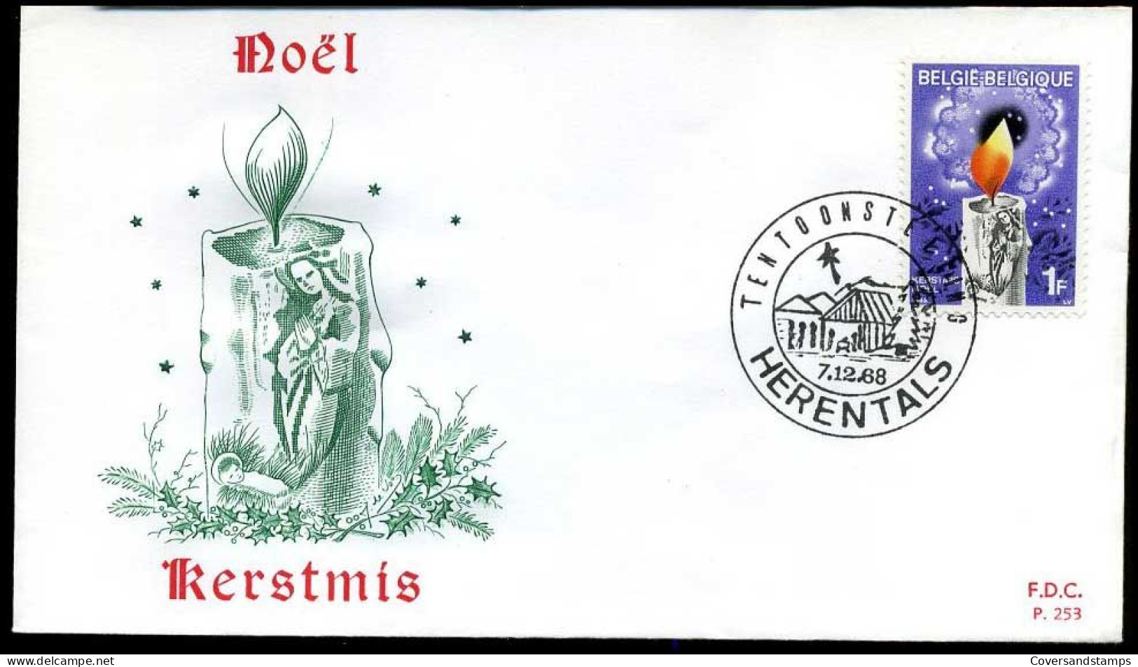 België - FDC -1478 Kerstmis   --  Stempel : Herentals - 1961-1970