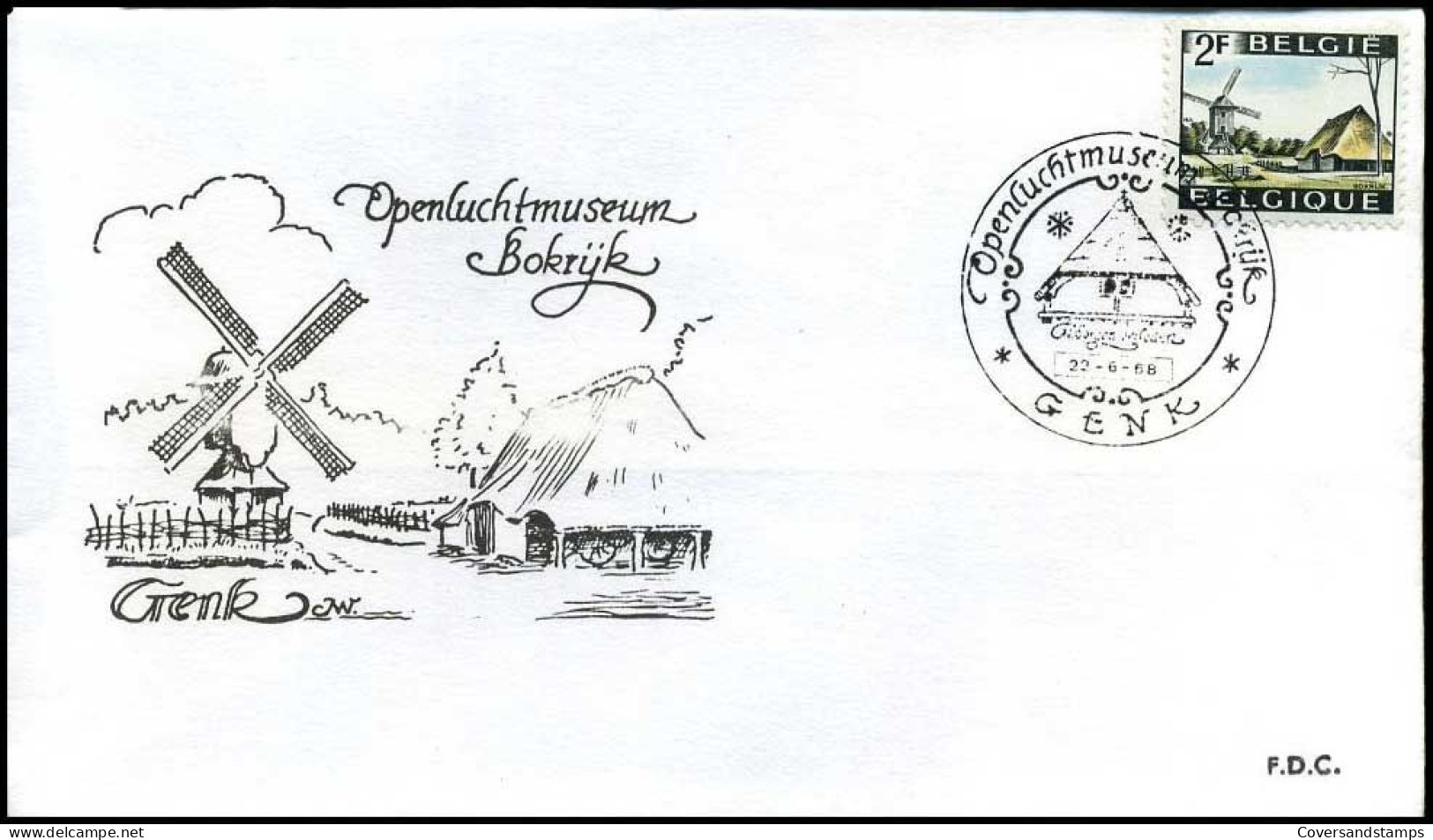 België - FDC -1461 Domein Van Bokrijk   --  Stempel : Genk - 1961-1970