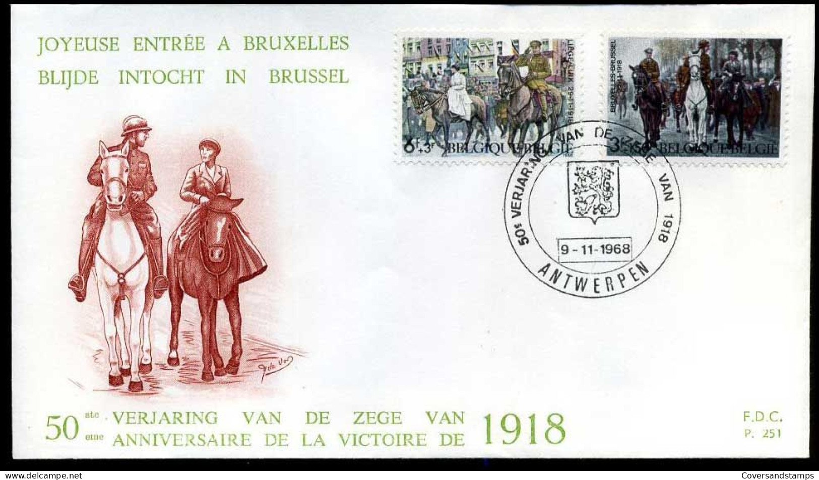 België - FDC -1474/77 Patriottische Uitgifte   --  Stempel : Antwerpen - 1961-1970