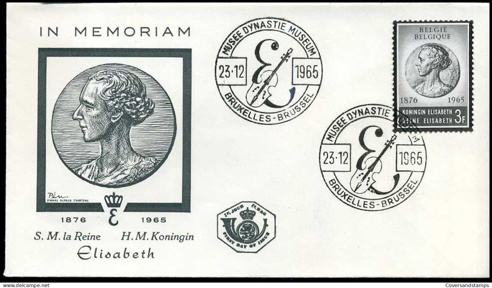 België - FDC -1359 Koningin Elisabeth --  Stempel : Bruxelles-Brussel - 1961-1970