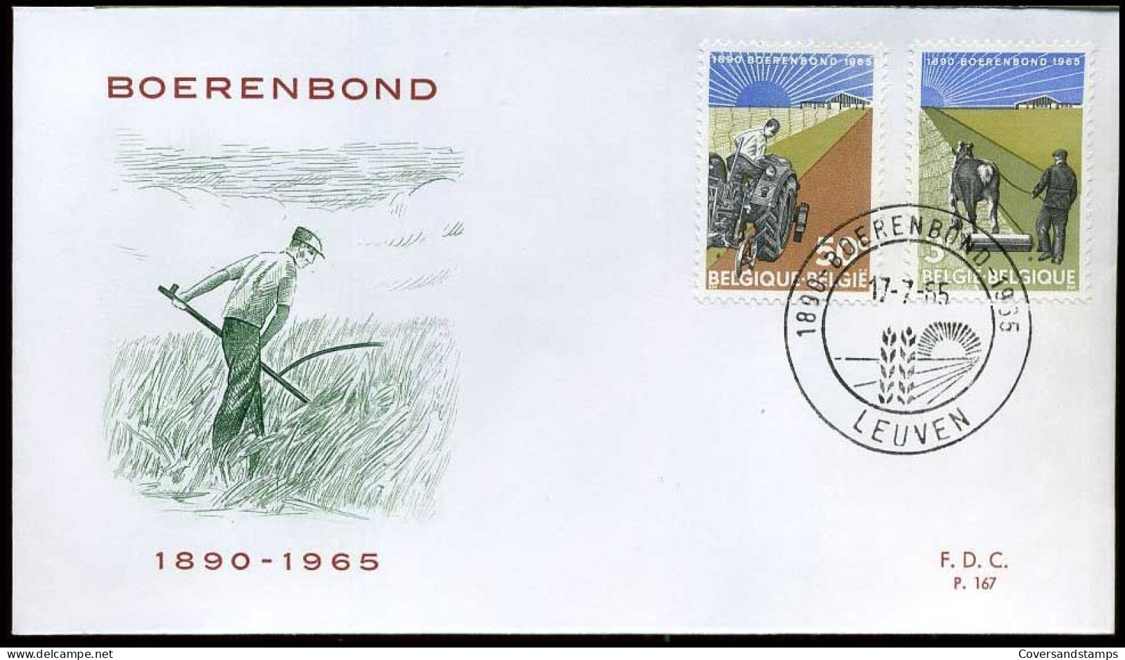 België - FDC -1340/41 Belgische Boerenbond  --  Stempel : Leuven - 1961-1970