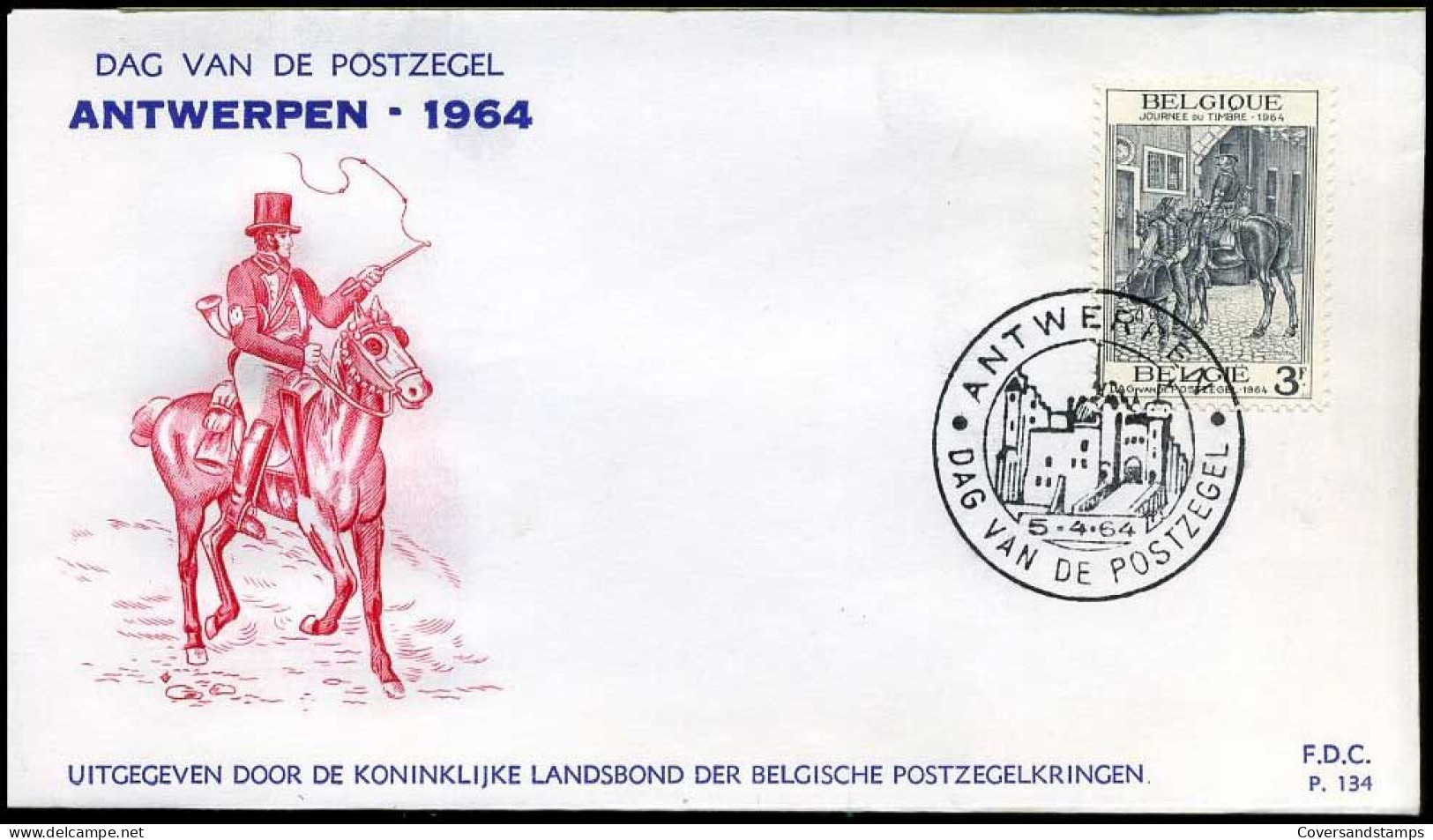 België - FDC -1284 Dag Van De Postzegel  --  Stempel : Antwerpen - 1961-1970