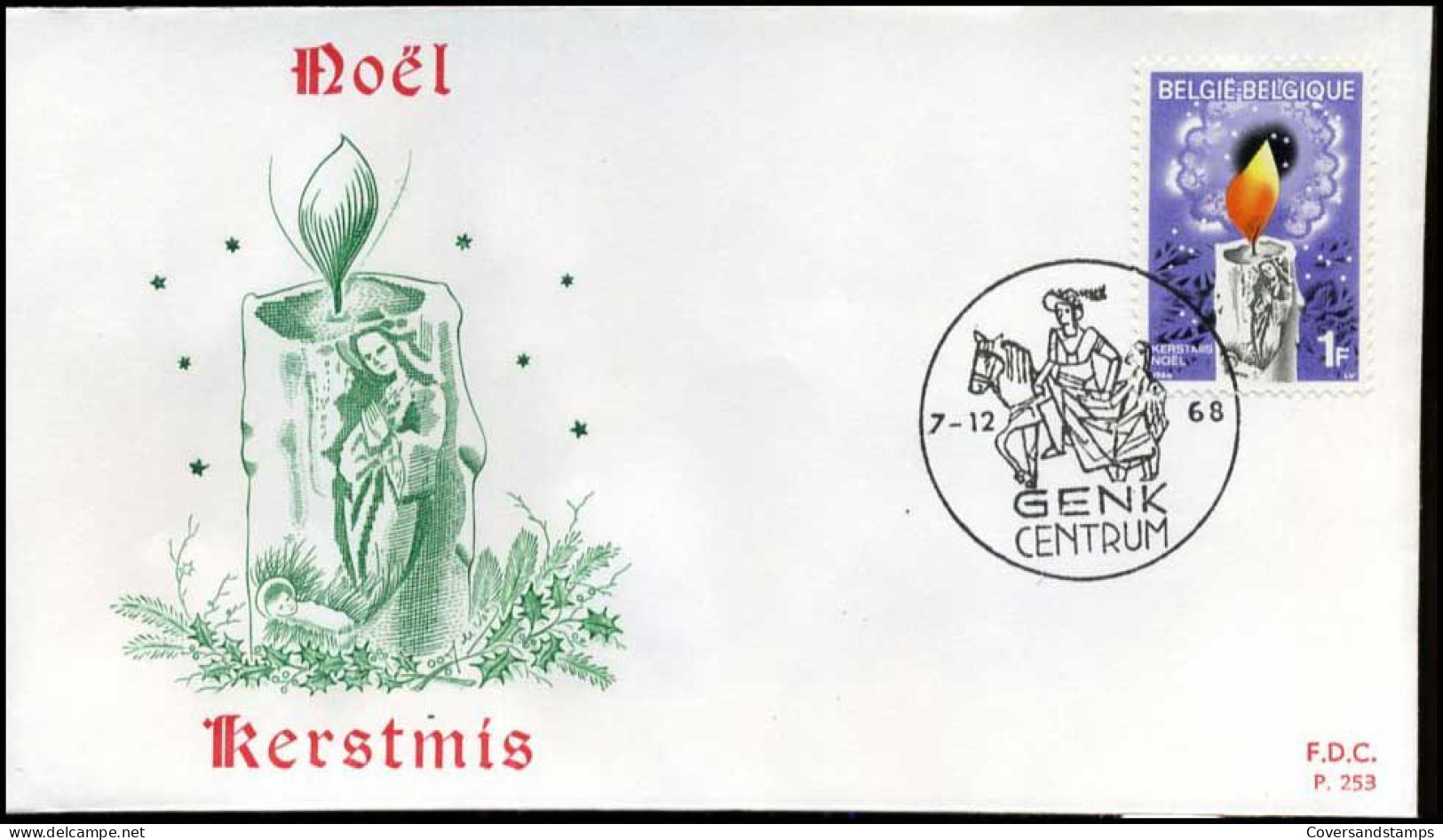 België - FDC -1478 - Kerstmis -- Stempel  :  Genk - 1961-1970