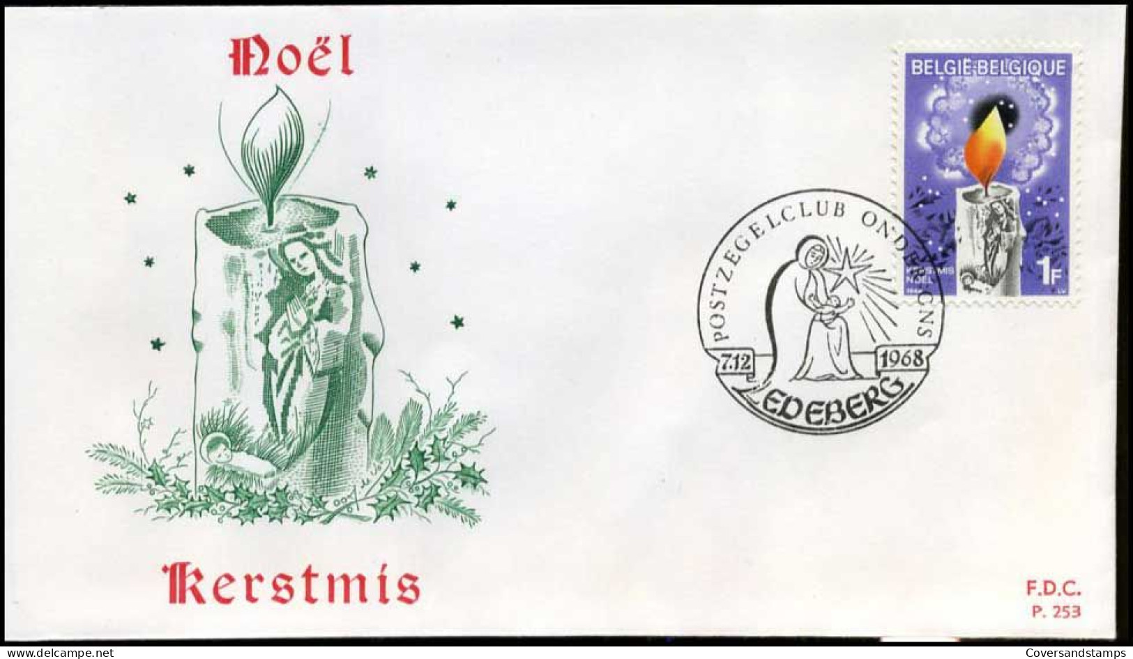 België - FDC -1478 - Kerstmis -- Stempel  :  Ledeberg - 1961-1970