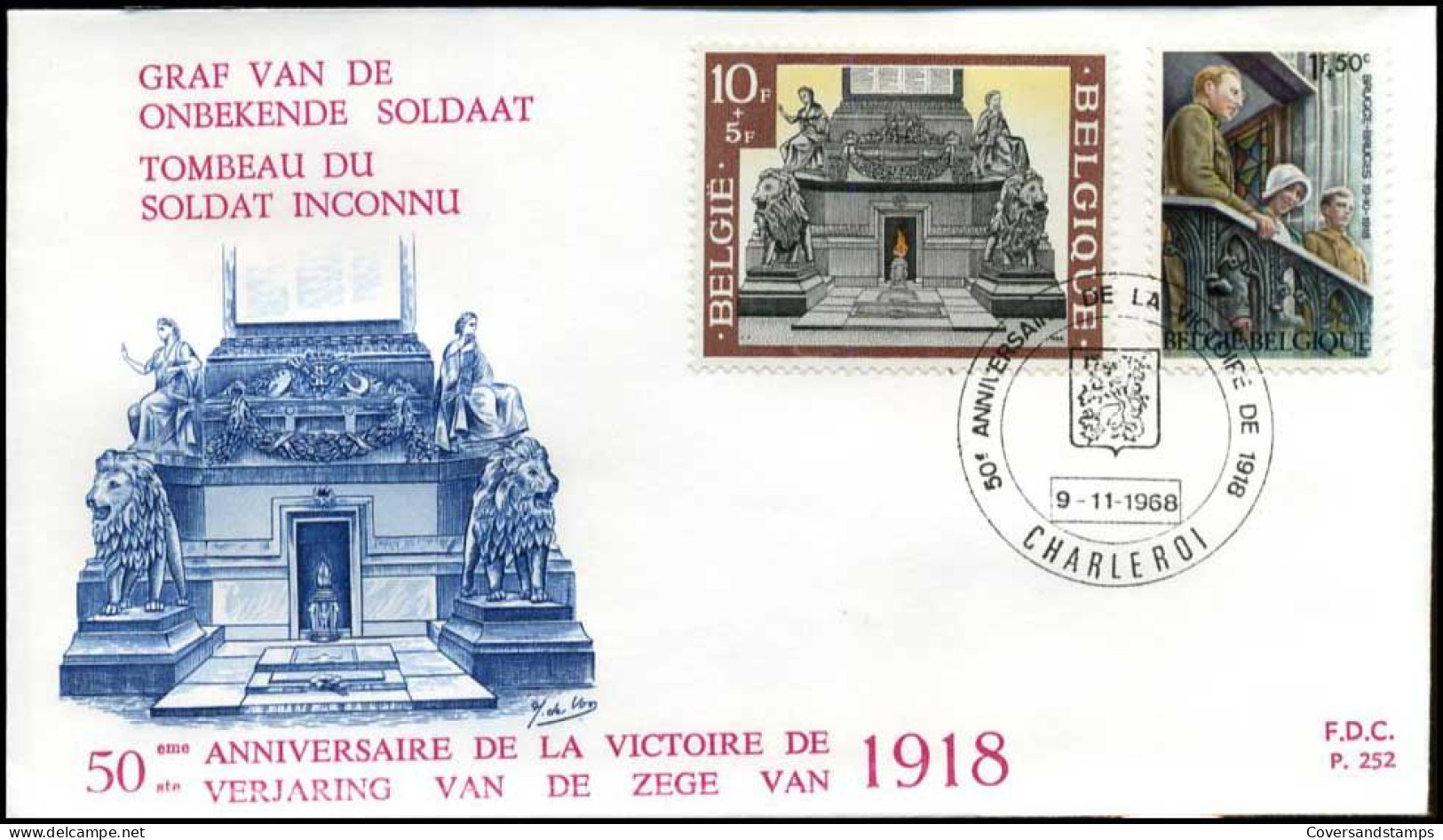België - FDC -1474/77 - Blijde Intrede Van Het Koninklijkj Paar -- Stempel  :  Charleroi - 1961-1970