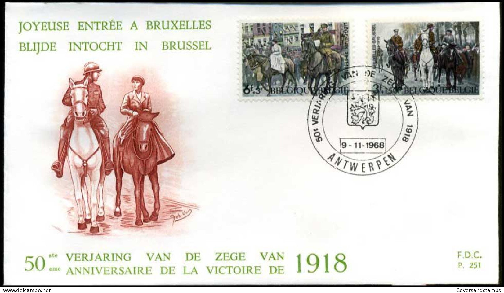 België - FDC -1474/77 - Blijde Intrede Van Het Koninklijkj Paar -- Stempel  :  Antwerpen - 1961-1970