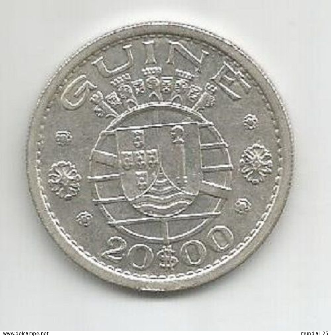 GUINEA-BISSAU PORTUGAL 20$00 ESCUDOS 1952 SILVER - Guinea Bissau