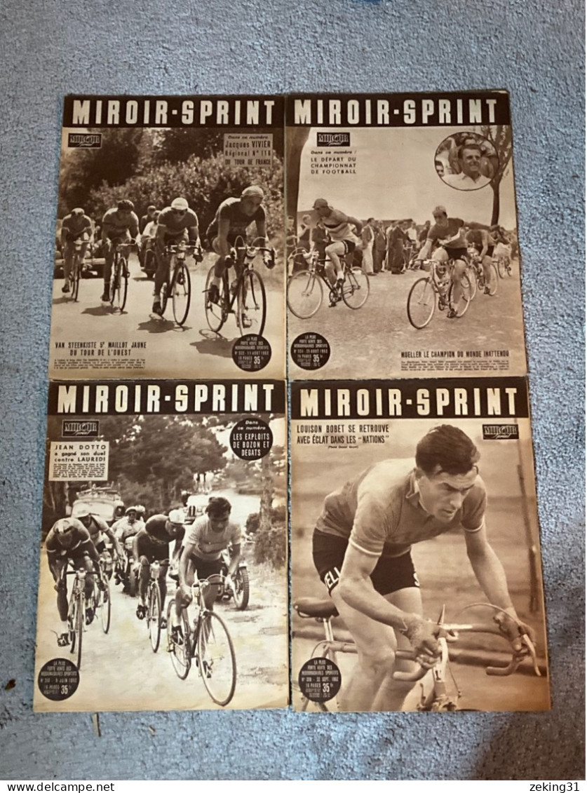 4 Anciennes Revues Magazines MIROIR SPRINT Spécial Cyclisme An 1952. - Manifesti