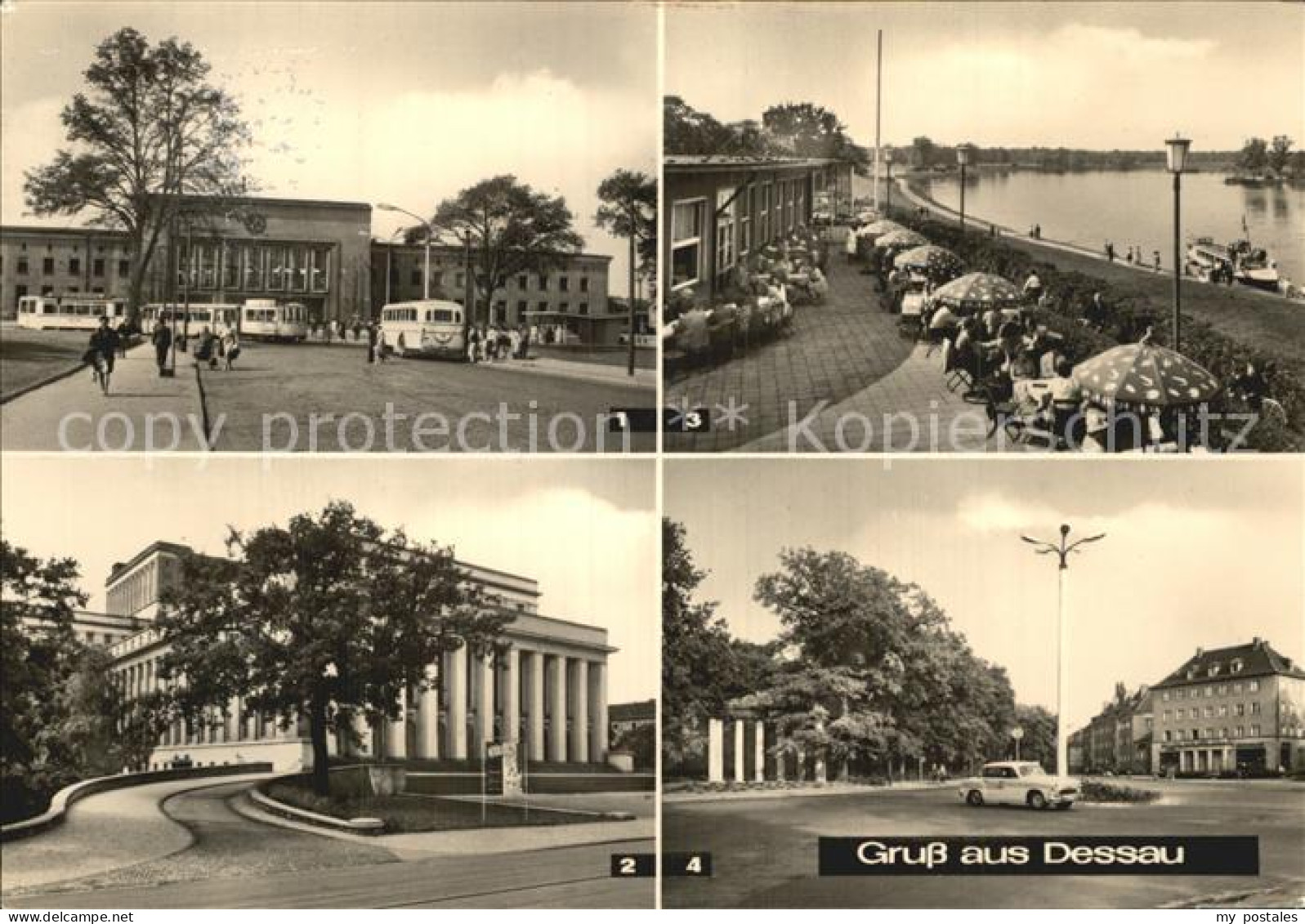 72500855 Dessau-Rosslau Hauptbahnhof Landestheater HO Gaststaette Kornhaus Elbe  - Dessau