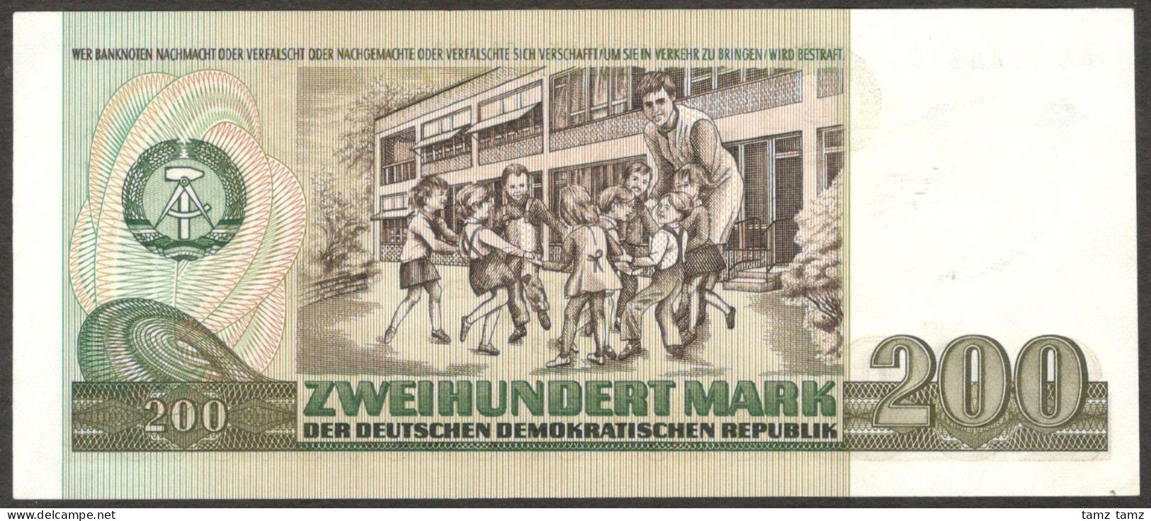 East Germany GDR Staatsbank Der DDR 200 Mark P-32 1985 UNC- - 200 Mark