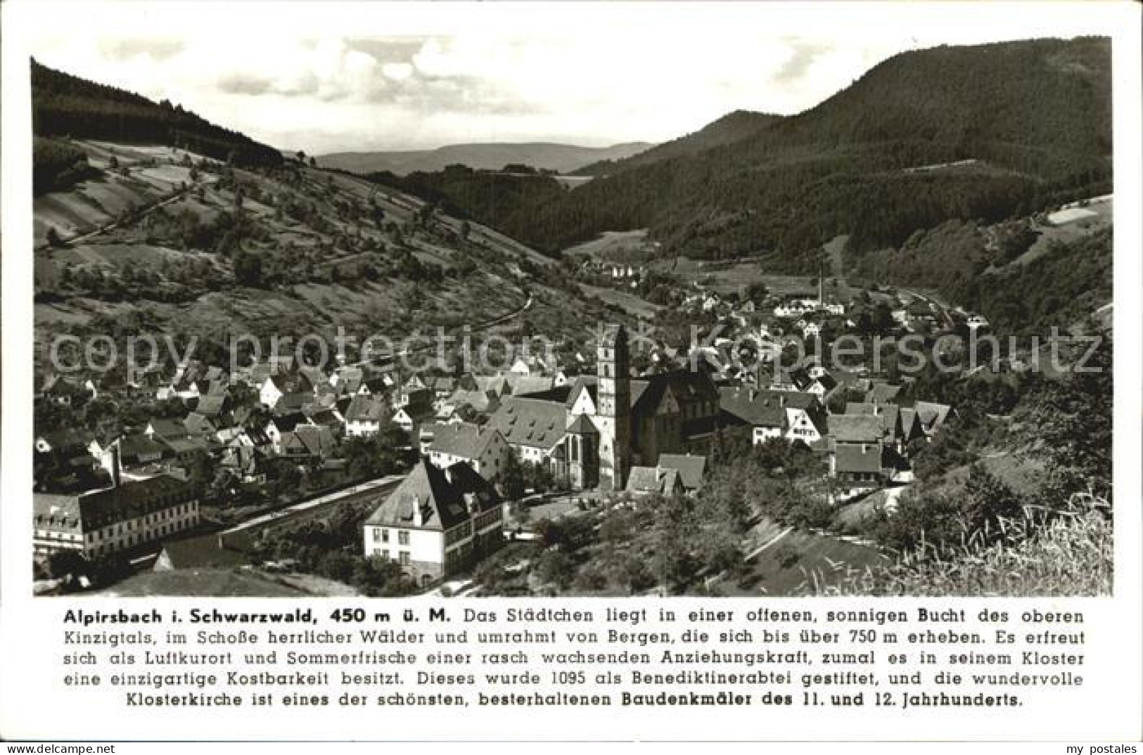 72500762 Alpirsbach Gesamtansicht Kosterstadt Kurstadt Kinzigtal Schwarzwald Alp - Alpirsbach