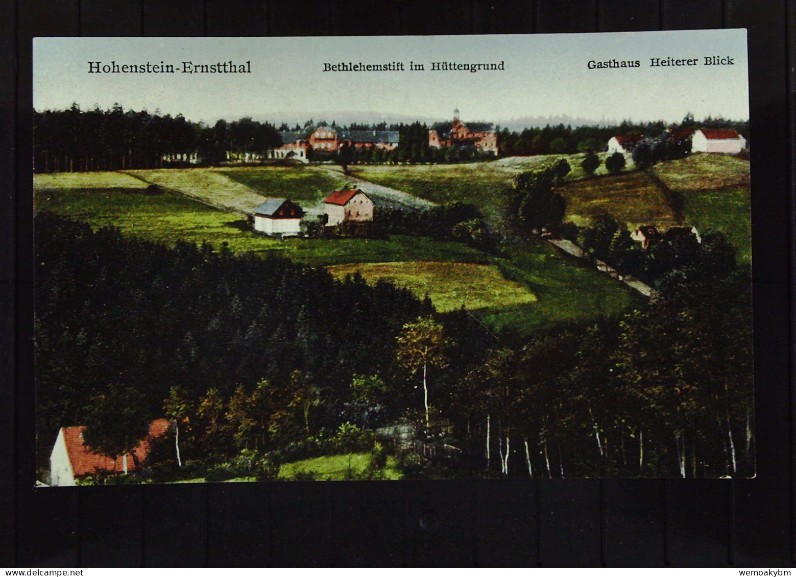 DR: AK Von Hohenstein-Ernstthal Mit Bethlehemstift Im Hüttengrund Und Gasthaus Heiterer Blick Vom 23.6.1930  - Hohenstein-Ernstthal