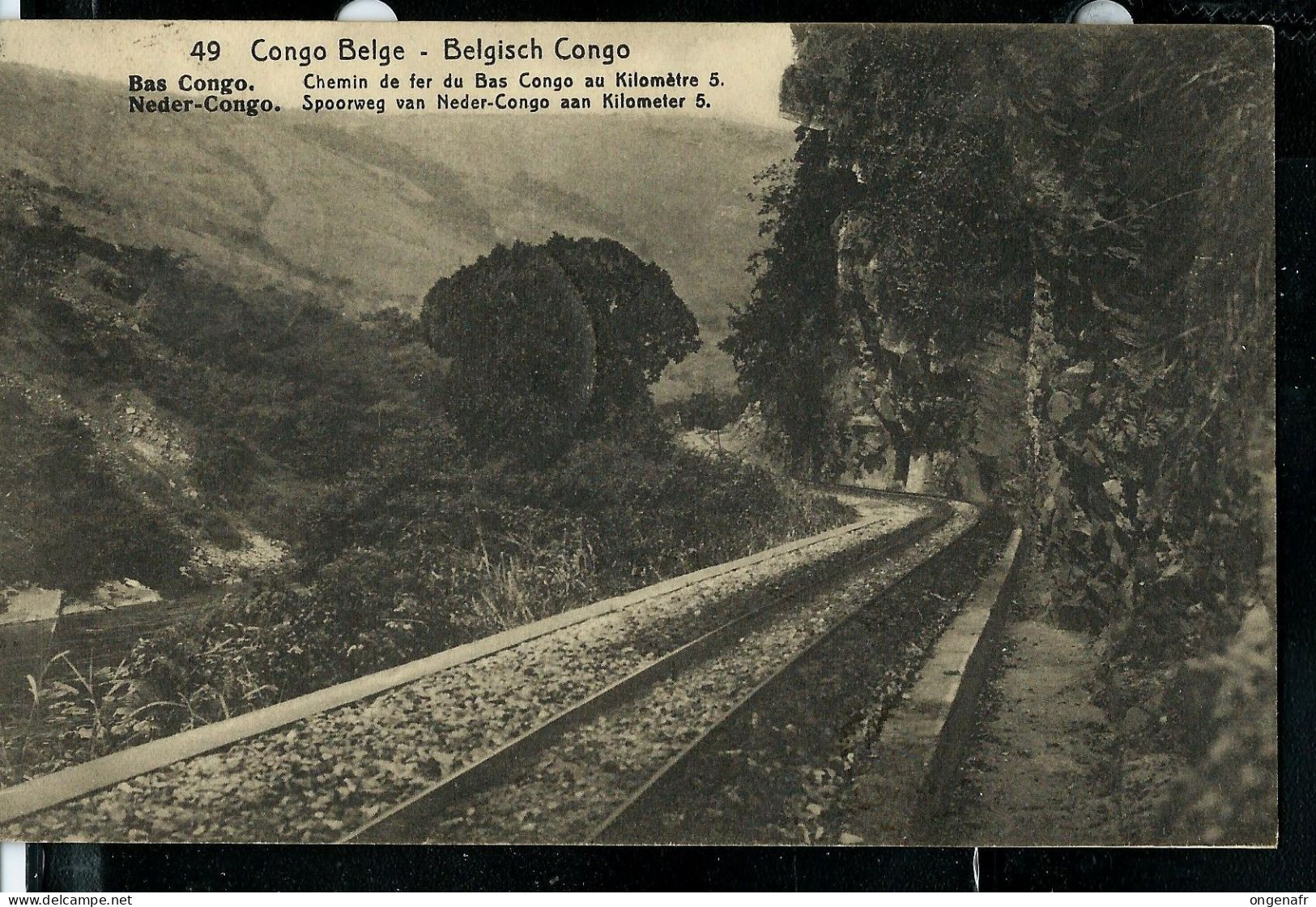 Carte Avec Vue: N° 43 - 49 ( Bas-Congo : Chemins De Fer Du Bas-Congo Au Km 5 ) Obl. BANDUNBU - 15/01/1923 - Entiers Postaux