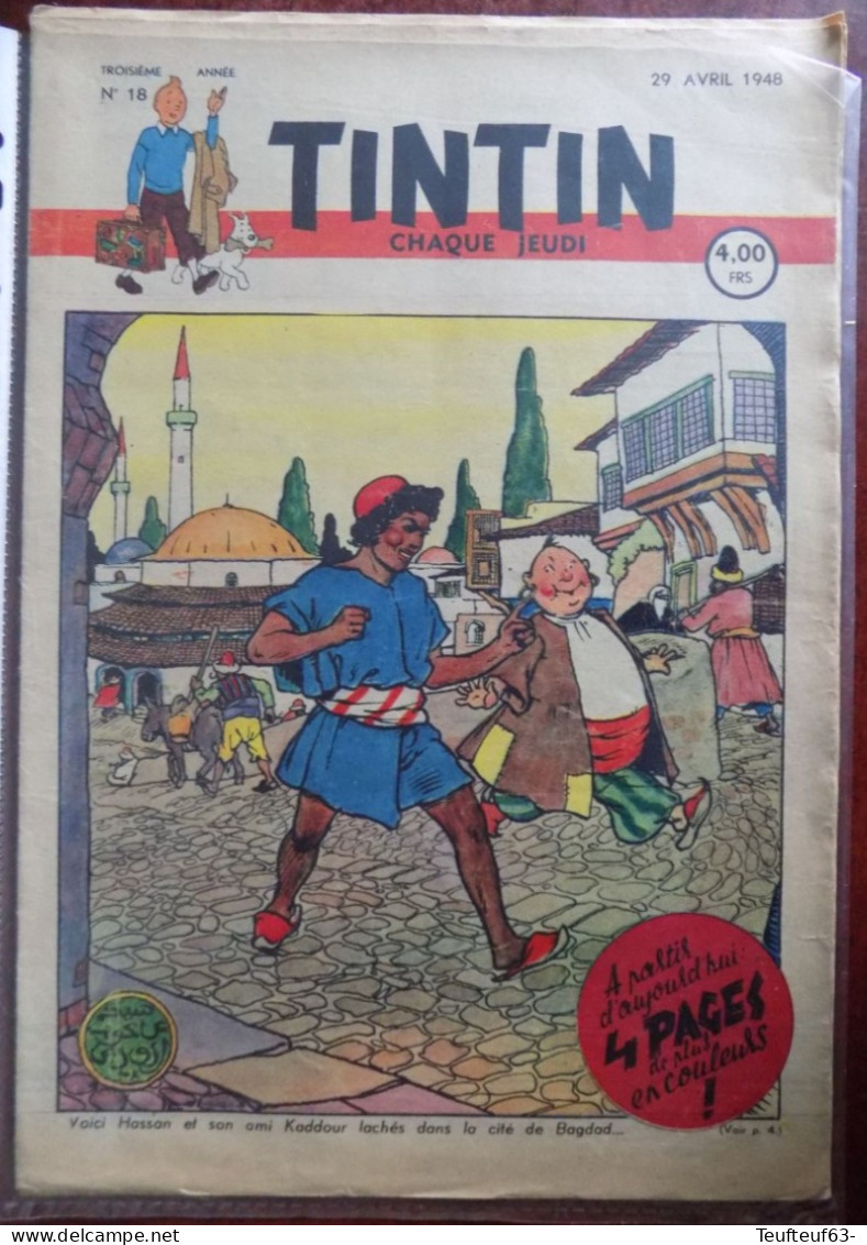 Tintin N° 18-1948 Laudy- Popol Et Virginie (Hergé) - Tintin