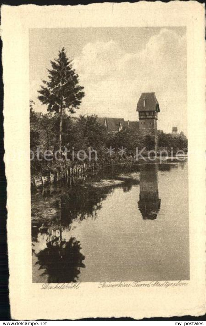 72500718 Dinkelsbuehl Baeuerleins Turm Stadtgraben Dinkelsbuehl - Dinkelsbuehl