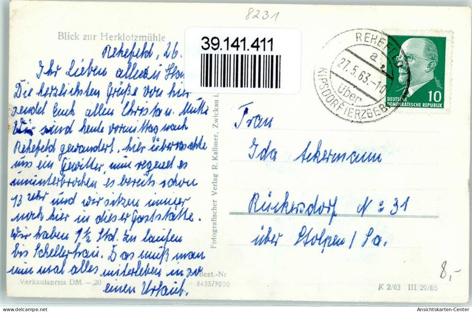 39141411 - Rehefeld-Zaunhaus - Altenberg